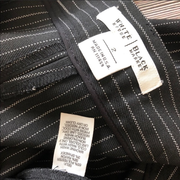 WHBM cropped pinstripe career pant sz 2 - Picture 7 of 7